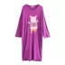 Modal nightdress nữ mùa xuân và mùa thu tay áo dài năm nay lợn lỏng đồ ngủ dễ thương lợn dài phụ nữ mang thai dịch vụ nhà - Đêm đầm đầm trắng dự tiệc Đêm đầm