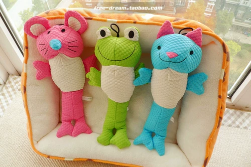 Игрушка, экологичная ткань, домашний питомец, кошки и собаки, издает звуки, три цвета, лягушка