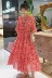 Váy bà bầu mùa hè 2019 thời trang mới V-cổ in eo voan đầm đầm suông - Áo thai sản Áo thai sản