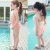 Bộ đồ bơi ren một mảnh dễ thương mới của Hàn Quốc áo tắm cho bé gái công chúa bé gái mẹ và con gái - Bộ đồ bơi của Kid