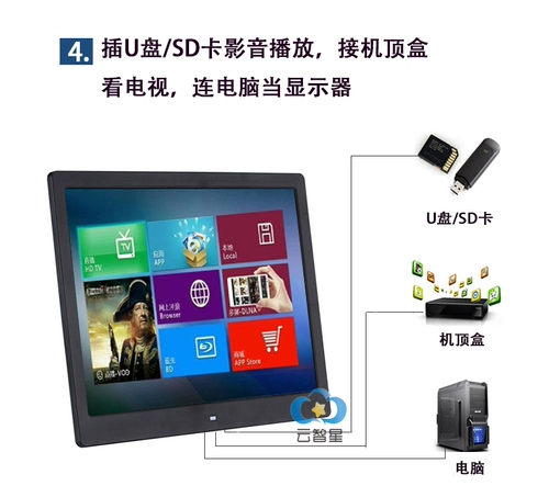 Цифровая фоторамка, электронный фотоальбом, настольный календарь, 16 дюймов