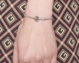 Gucci, ретро серебряный браслет, подвеска для ключей для влюбленных, серебро 925 пробы