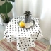 Hiện đại bông và vải lanh ins Bắc Âu vải văn học phong cách bảng vải vườn nhỏ tươi bàn trà vuông bảng mat tùy chỉnh khăn trải bàn tròn Khăn trải bàn