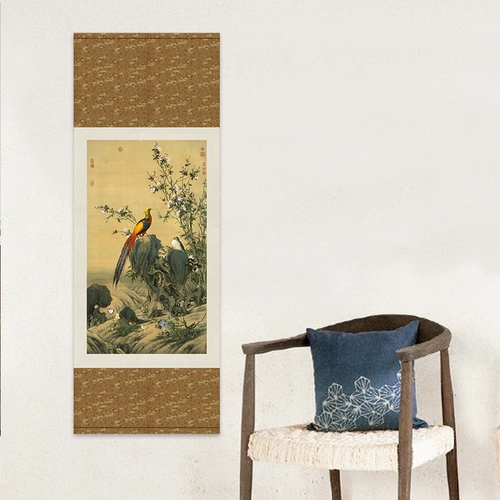 [Очистка] Lang Shining Jinchun Tuwu Ruitu Baiyao Tu Gohua Цветочная птица китайская украшение Lidham Room Room