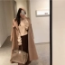 Shanshan mùa thu phiên bản Hàn Quốc mới của tự nhiên ve áo eo ve áo trong phần dài của áo khoác len nữ mẫu áo măng tô nữ đẹp 2019 Accentuated eo áo