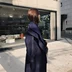 Phiên bản Hàn Quốc Sơn Đông của thắt lưng mùa đông mới với màu xanh hải quân áo len nữ phần dài áo len