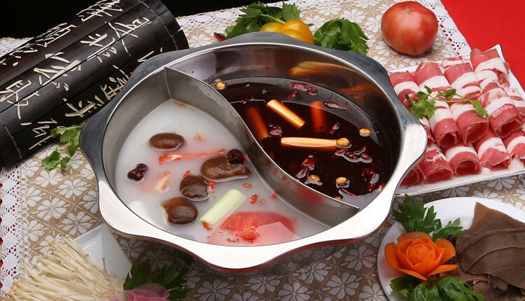 加厚鸳鸯锅火锅电磁炉专用锅不锈钢火锅盆家用火锅锅八角锅清汤锅