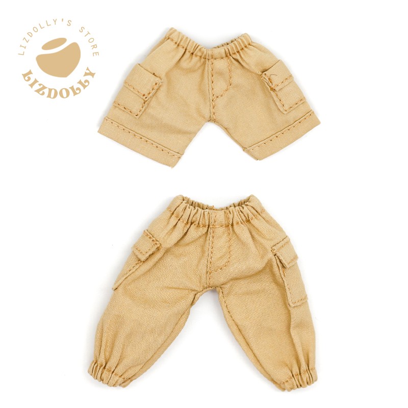 Side Pocket OverallsOveralls daily trousers Jeans shorts ob11 gsc Plastid BJD doll Little cloth molly Meijie pig