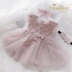 Hộp quà bé gái váy bé gái mùa hè sinh nhật mẫu lụa sinh nhật cổ tích công chúa váy bướm - Bộ quà tặng em bé