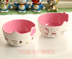 Hello kitty Hello Kitty sáng tạo dễ thương bộ đồ ăn bằng nhựa bát hoạt hình trẻ em melamine bát cơm bát súp bát - Đồ ăn tối đũa ăn cơm Đồ ăn tối