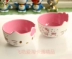 Hello kitty Hello Kitty sáng tạo dễ thương bộ đồ ăn bằng nhựa bát hoạt hình trẻ em melamine bát cơm bát súp bát - Đồ ăn tối