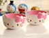 Hello kitty Hello Kitty sáng tạo dễ thương bộ đồ ăn bằng nhựa bát hoạt hình trẻ em melamine bát cơm bát súp bát - Đồ ăn tối đũa ăn cơm Đồ ăn tối