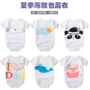 Mùa hè nam giới và phụ nữ bé jumpsuit bé túi rắm bé tam giác quần áo ngắn tay áo jumpsuit 0-1 tuổi bodysuit bé trai 0-24 tháng