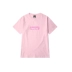 Nước ban đầu thủy triều Mỹ đơn giản cổ điển HỘP in ấn nam giới và phụ nữ t-shirt mùa hè màu hồng triều đường phố ngắn tay người đàn ông áo thun trắng nam Áo phông ngắn