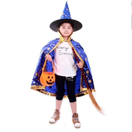 Детский волшебный плащ, метла, xэллоуин