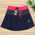 Haoyunqi nữ thể thao váy quần vợt váy cầu lông váy cổ vũ váy lót có đôi lót chống ánh sáng túi Trang phục thể thao