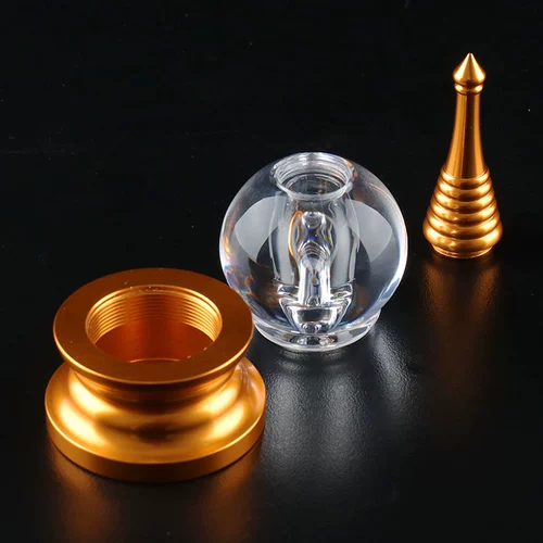 Домашние маленькие часы в этническом стиле, позолоченные спиральные хрустальные акриловые пагоды, декоративные принадлежности, пагода с печатью сокровищ 11,5 см