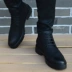 Giày da nam Anh Hàn Quốc phiên bản của xu hướng khởi động của nam giới thời trang khởi động dụng cụ có đế dày với khởi động tăng Martin khởi động nam giày boot nam da bò Giày ống