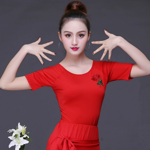 Летняя футболка для взрослых, танцующая практика, новая коллекция, короткий рукав