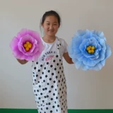 Красочные реквизиты танца из пиона, танцы в детском саду, встреча с цветочным спортом рук зарегистрировано