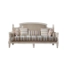 Sofa phòng khách phong cách châu Âu 123 kết hợp sofa da đơn giản kích thước nhỏ lớp da đầu tiên Đồ gỗ rắn Mỹ - Ghế sô pha Ghế sô pha