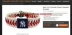 MLB giả da nhựa bóng chày bóng chày vòng tay vòng đeo tay BASEBALL SEAM BRACELET Yankee 	áo khoác bóng chày có mũ	 Bóng chày