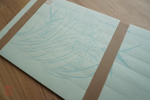 Qingyun Bi Club Xinyin Polyn Flower Notes Duo Yunxuan Wood Edition Watermark Dark Eight Element Newspletter Xuan Paper 2013 Печать в 2013 году