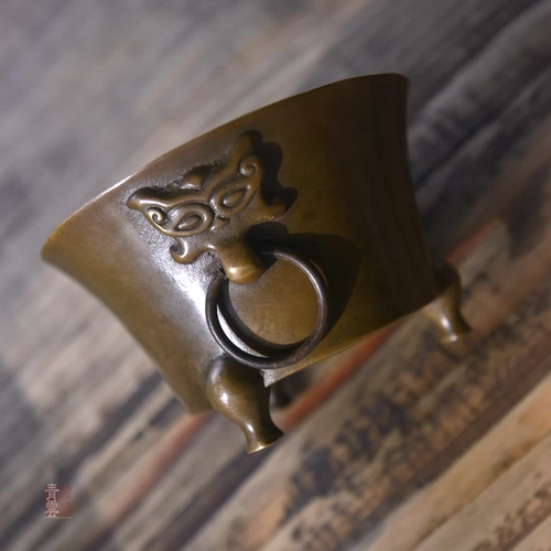 Qingyun Bi Club's Club украшения печи печать ретро, ​​медная вода таза с малаком малам