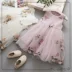 Váy bé gái mùa thu váy bé hoa vest váy cổ tích lưới công chúa váy mùa hè - Váy