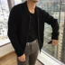 Mustache shop đan áo len ngắn mùa thu 2018 áo khoác mới dày nam phiên bản Hàn Quốc của xu hướng Slim đẹp trai