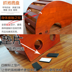 Йога стул 艾扬格瑜伽拱桥平衡木马小鲸鱼瑜伽腰桥倒手杖式长凳背部舒展器