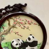 Украшение ручной работы, китайская двусторонняя вышивка, панда, с вышивкой, подарок на день рождения, китайский стиль