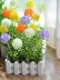 Trang trí Trang trí Ban công Phòng khách Bay Window Oải hương Hoa nhỏ Hoa cẩm tú cầu Hoa giả Hoa giả Gỗ rắn Hàng rào Hoa Đặt - Hoa nhân tạo / Cây / Trái cây