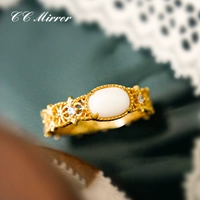 Коралловое небольшое дизайнерское расширенное модное ретро кольцо, серебро 925 пробы, изысканный стиль, легкий роскошный стиль