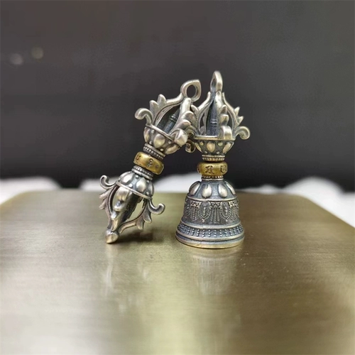 925 Стерлинговое серебро шесть -шестикратные мантра Ваджра назад Юнвен играет 108 бусин