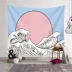 Sun Nhật Bản ukiyo-e sóng tường trang trí tấm thảm khăn trải bàn vải nền vải tường phòng ngủ phòng khách treo tường vải
