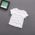 Cậu bé ngắn tay áo thun mùa hè bông bé phần mỏng Hàn Quốc nữ bé 2018 mới trắng 0 một 1-2 tuổi 3 thủy triều