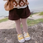 Cô gái mùa thu 2019 quần áo trẻ em mới cho trẻ em Quần short trẻ em nước ngoài trẻ em Phiên bản Hàn Quốc của quần nhung kẻ - Quần quần áo trẻ em