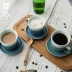 Handmade Gradient Bắc Âu Gốm Coffee Cup Dish Pull Cup Cup Cà phê Châu Âu Sản phẩm duy nhất Cà phê Cup Saucer Coffee Ware