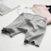 Phụ nữ mang thai thấp eo cotton hình chữ U eo quần short chống ánh sáng an toàn quần dạ dày lift xà cạp mùa hè phần mỏng bảo hiểm quần