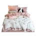 Bông cotton công chúa bốn mảnh bông gió nhỏ tươi dễ thương cún con cung chăn chăn - Bộ đồ giường bốn mảnh