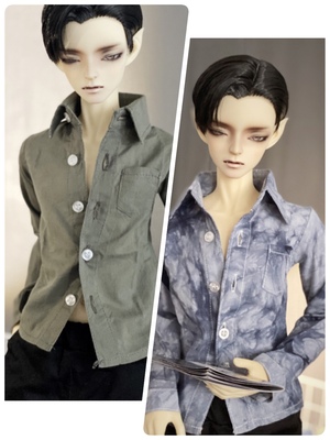 taobao agent [Sleeping home] BJD doll casual shirt 68-70 Pu Shu uncle size blue blue flower green limited baby jacket