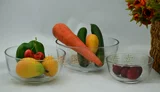 丽尊 Корейский хрустальный стеклянный салат Микроволновый чаша Супер прозрачный сплошной цвето