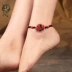 Loulan Inn retro phong cách dân tộc vòng chân đỏ cinnabar hoa ác linh hồn chân nữ sinh viên chuỗi chân trang sức Trung Quốc vòng chân nhảy múa Vòng chân