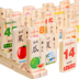 100 ký tự Trung Quốc Domino bé biết chữ giáo dục sớm khối gỗ giáo dục cho trẻ em đồ chơi 2-3-4 tuổi Khối xây dựng