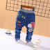 Trẻ em mặc quần áo 18 mùa thu và quần jean một lớp trong quần trẻ em 2-6 tuổi và quần denim và quần denim váy trẻ em đẹp Quần jean