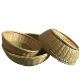 Корзина бамбука из бамбука чистого ручной работы, бамбуковая корзина для хранения домов для хранения.