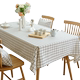 Bảng kẻ sọc vải không thấm nước chống bỏng dầu-miễn phí dùng một lần cotton linen tươi nhỏ Bắc Âu bàn cà phê mat ins net khăn trải bàn màu đỏ Khăn trải bàn