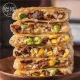 Любовь 稞 Говяжий кукурузный торт быстрый замороженный детские завтрак еда зеленая фасоль клейкий рис Завтрак замороженный блин с лапшой Блин