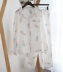 Crepe Pyjama Phụ nữ mùa xuân và mùa thu Bông gạc đôi giặt Nhật Bản ngọt ngào mùa hè dài tay dịch vụ nhà - Giống cái